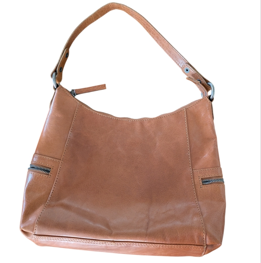 Leather Shoulder Bag Brown Spikes & Sparrow